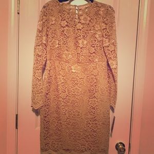 NWT Gold Lace Nanette Lepore Dress Size 10